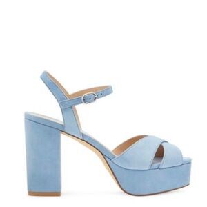 Stuart Weitzman Cornflower / Light Blue NW Size 9 Platform Shoes